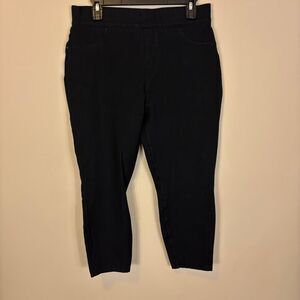 Spanx Black Pull On Ankle Length Dress Pants Women's XL